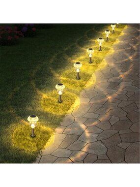 Solar Mushroom Lights Outdoor Garden Pathway Stake Lights Waterproof 8 Pack